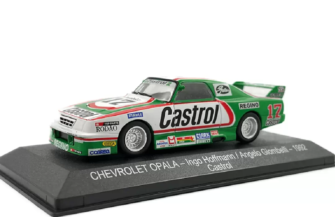 Foto da miniatura IXO Chevrolet Opala Ingo Hoffmann / Angelo Giombelli 1992 - Castrol na cor Verde