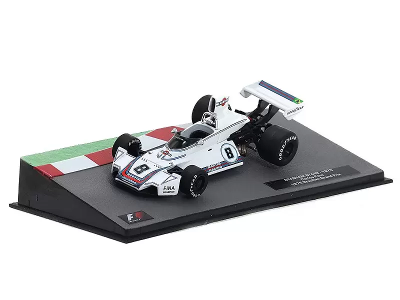Foto da miniatura IXO Brabham BT44B Ford Cosworth José Carlos Pace 1975 na cor Branco