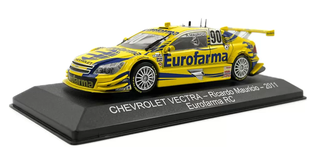 Foto da miniatura IXO Chevrolet Vectra Ricardo Mauricio 2011 - Eurofarma RC na cor Amarelo