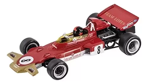 Foto da miniatura IXO Lotus 72D Ford Cosworth Emerson Fittipaldi 1971 na cor Vermelho