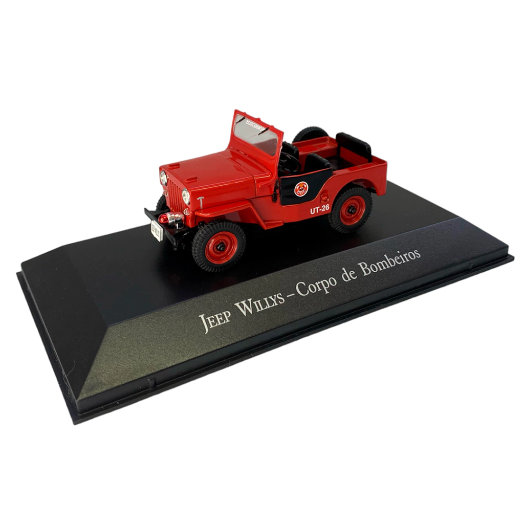 Foto da miniatura IXO Jeep Willys Corpo de Bombeiros na cor Vermelho