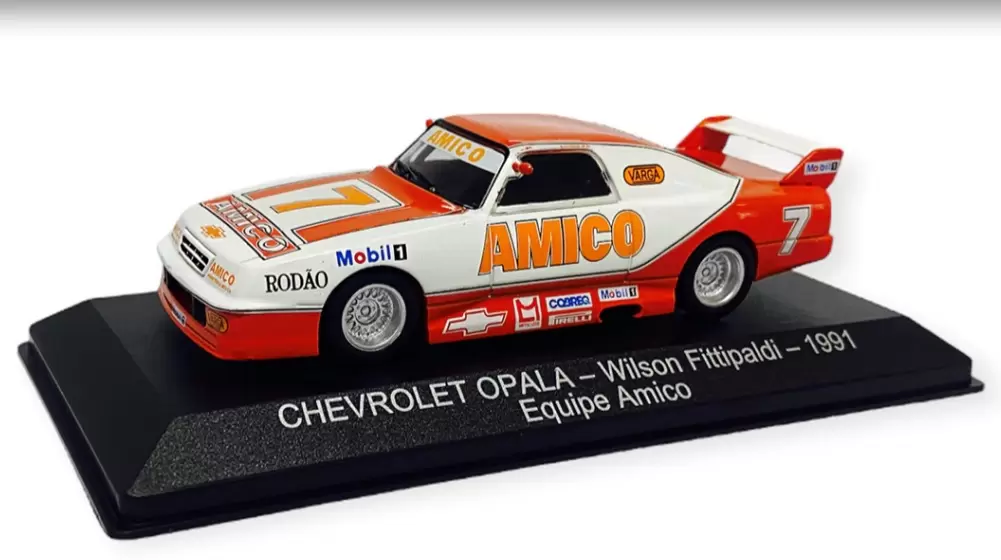 Foto da miniatura IXO Chevrolet Opala Wilson Fittipaldi 1991 - Equipe Amico na cor Vermelho