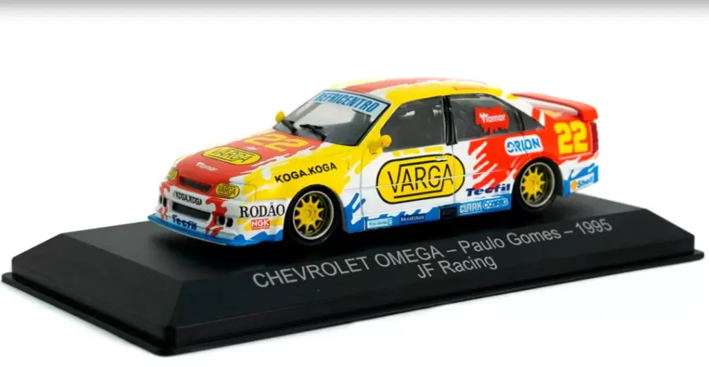 Foto da miniatura IXO Chevrolet Ômega Paulo Gomes 1995 - JF Racing na cor Vermelho