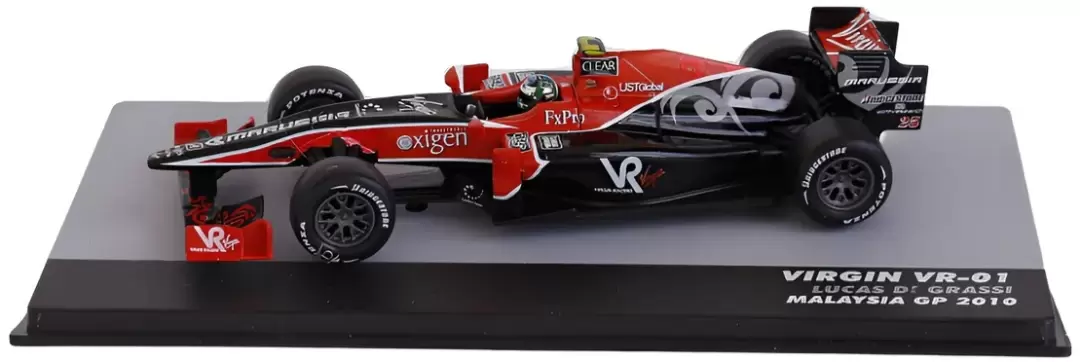 Foto da miniatura IXO Virgin VR01 Cosworth Lucas di Grassi 2010 na cor Vermelho