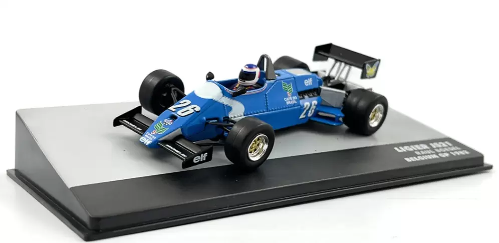 Foto da miniatura IXO Ligier JS21 Ford Raul Boesel 1983 na cor Azul