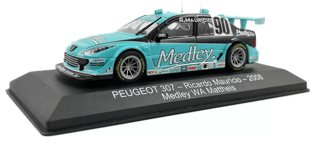 Foto da miniatura IXO Peugeot 307 Ricardo Maurício 2008 - Meddley WA Mattheis na cor Azul