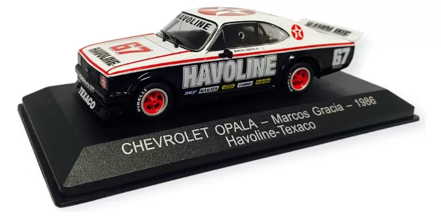 Foto da miniatura IXO Chevrolet Opala Marcos Gracia 1986 - Havoline/Texaco na cor Preto