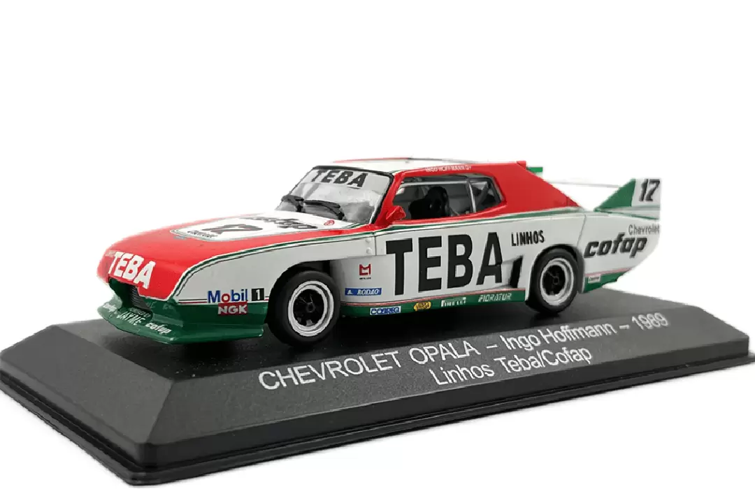 Foto da miniatura IXO Chevrolet Opala Ingo Hoffmann - 1989 - Linhos Tebal/Cofap na cor Vermelho