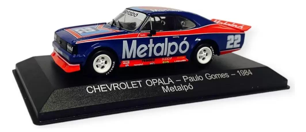 Foto da miniatura IXO Chevrolet Opala Paulo Gomes 1984 - Metalpo na cor Azul