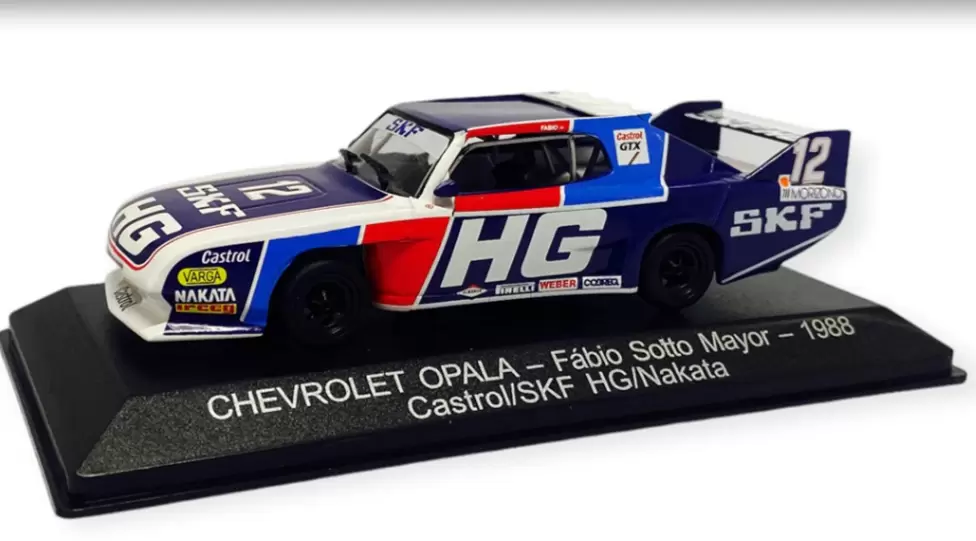Foto da miniatura IXO Chevrolet Opala Fábio Sotto Mayor 1988 - SKF HG na cor Azul