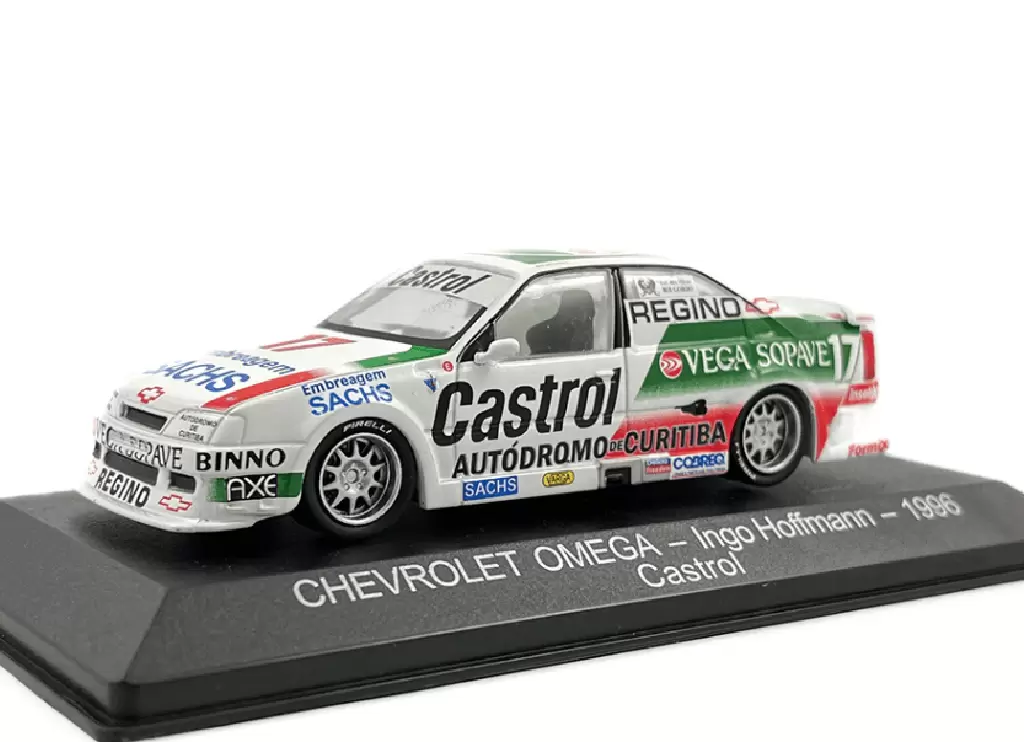Foto da miniatura IXO Chevrolet Omega Ingo Hoffmann 1996 Castrol na cor Branco
