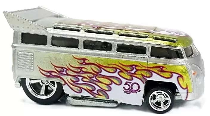 Foto da miniatura Hot Wheels Volkswagen T1 Drag Bus na cor ZAMAC