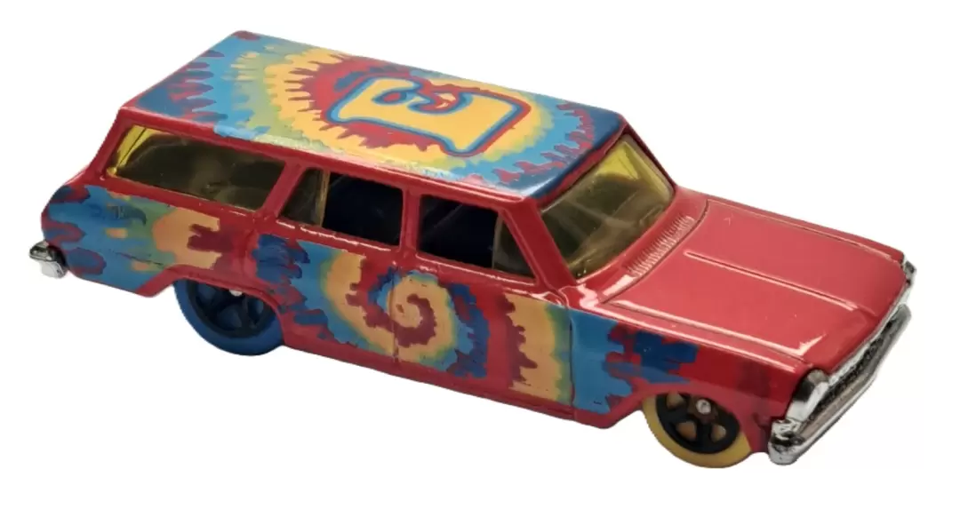 Foto da miniatura Hot Wheels 64 Chevy Nova Wagon na cor Vermelho