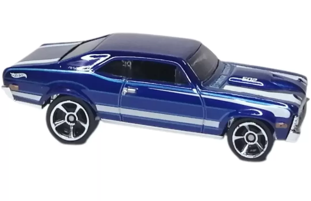 Foto da miniatura Hot Wheels 68 Chevy Nova na cor Azul