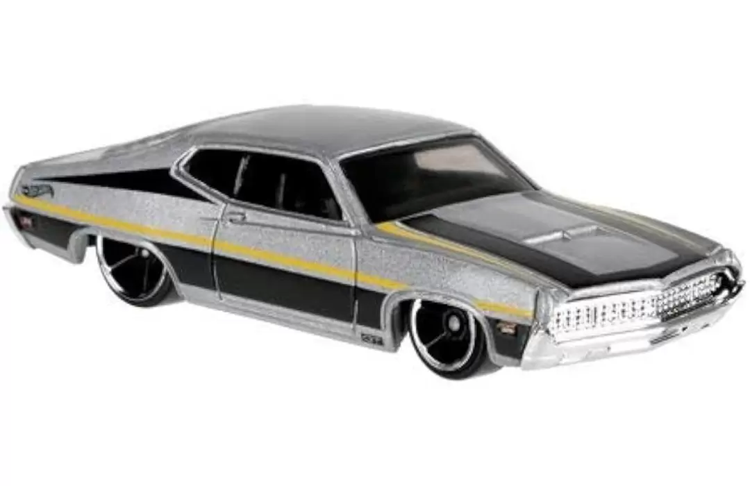 Foto da miniatura Hot Wheels 70 Ford Torino na cor Prata