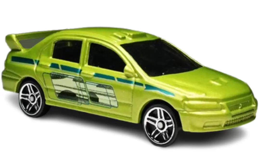 Foto da miniatura Hot Wheels Lancer Evolution 7 na cor Verde