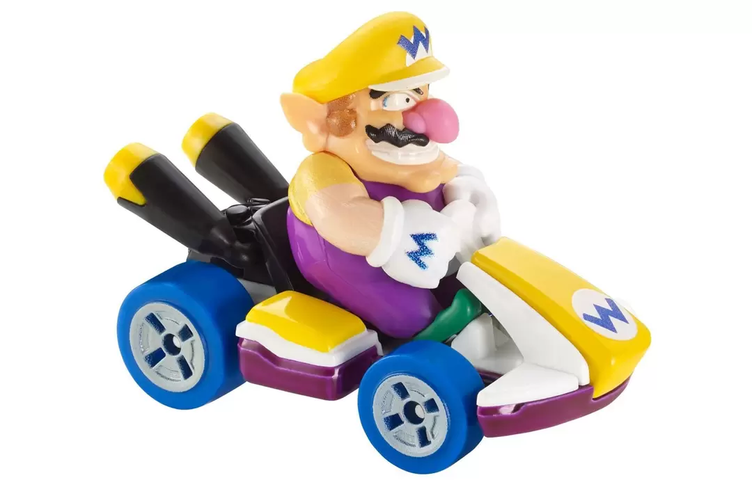 Foto da miniatura Hot Wheels Wario Standard Kart na cor Amarelo