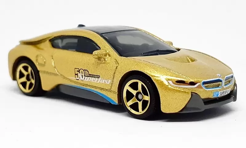 Foto da miniatura Matchbox 16 BMW i8 na cor Dourado