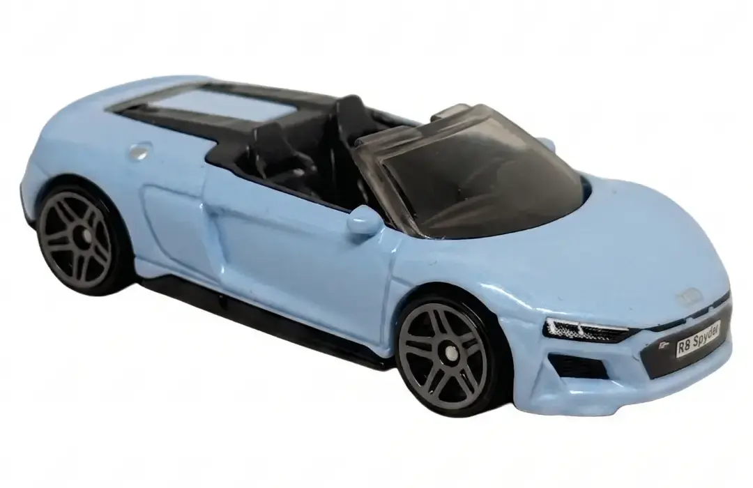 Foto da miniatura Hot Wheels 2019 Audi R8 Spyder na cor Azul