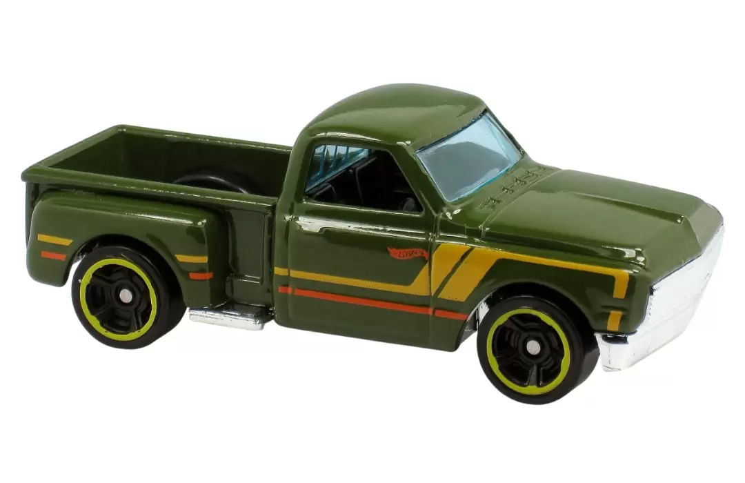 Foto da miniatura Hot Wheels 69 Chevy Pickup na cor Verde