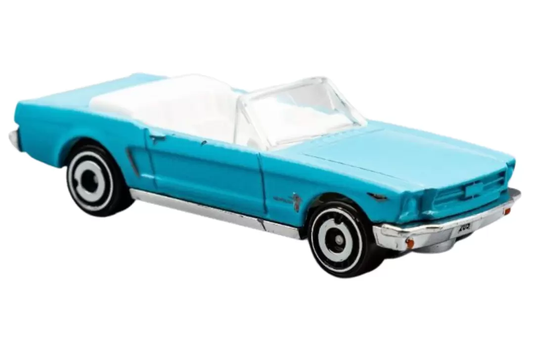 Foto da miniatura Hot Wheels 65 Ford Mustang Convertible na cor Azul