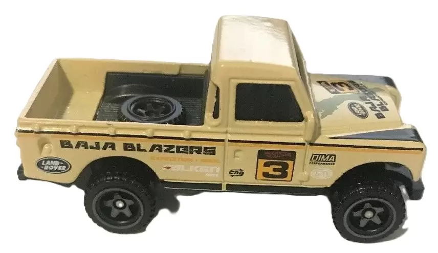 Foto da miniatura Hot Wheels Land Rover Series III Pickup na cor Bege