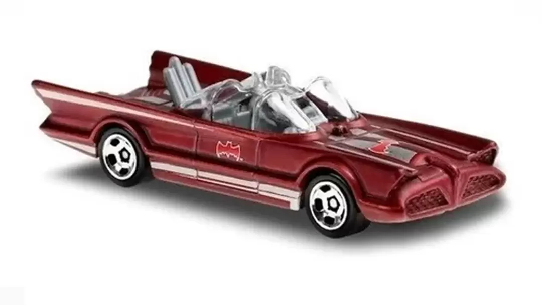 Foto da miniatura Hot Wheels 1966 TV Series Batmobile na cor Vermelho