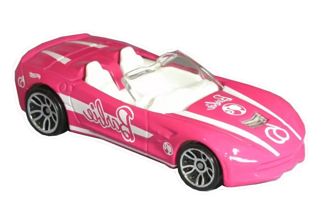 Foto da miniatura Hot Wheels 14 Corvette Stingray Convertible na cor Rosa