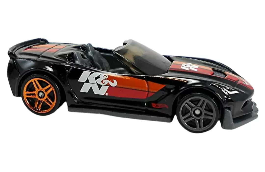 Foto da miniatura Hot Wheels Corvette C7 Z06 Convertible na cor Preto
