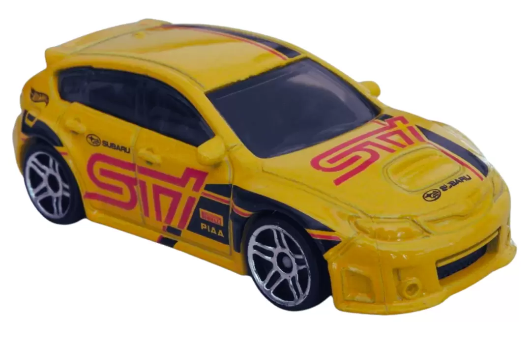Foto da miniatura Hot Wheels Subaru WRX STI na cor Amarelo