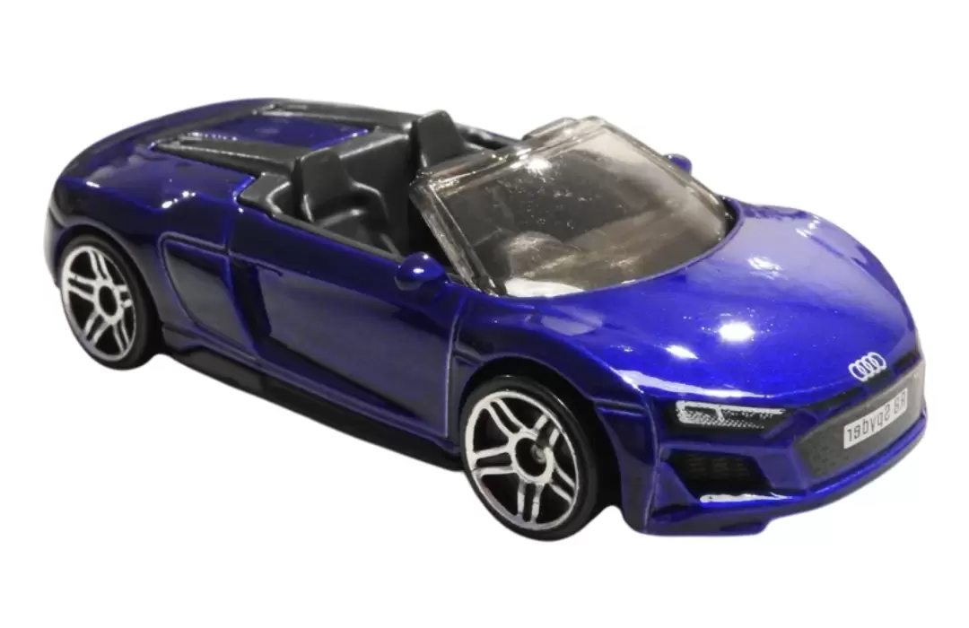 Foto da miniatura Hot Wheels 2019 Audi R8 Spyder na cor Azul