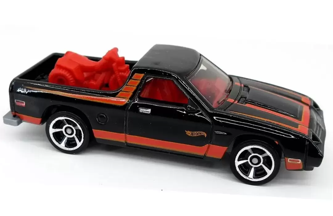 Foto da miniatura Hot Wheels 82 Dodge Rampage na cor Preto