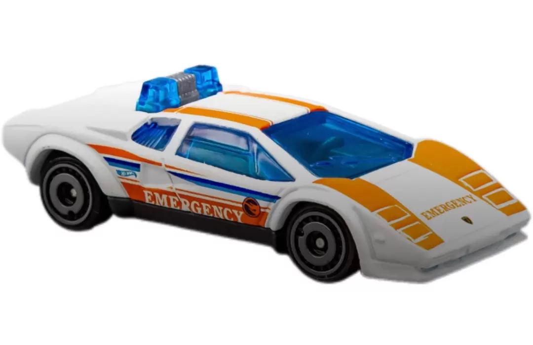 Foto da miniatura Hot Wheels Lamborghini Countach Police Car (TH) na cor Branco