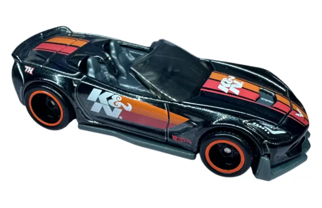 Foto da miniatura Hot Wheels Corvette C7 Z06 Convertible (STH) na cor Preto