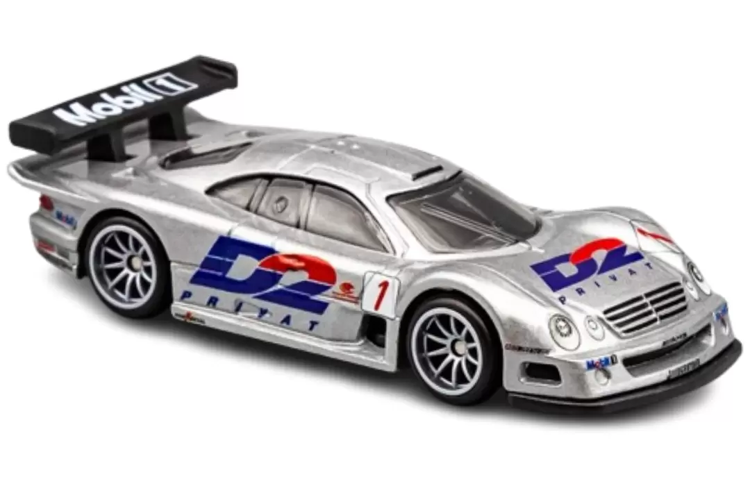 Foto da miniatura Hot Wheels 1997 Mercedes-Benz CLK-GTR na cor Prata