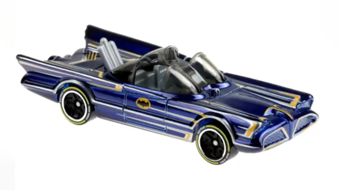 Foto da miniatura Hot Wheels 1966 TV Series Batmobile na cor Azul