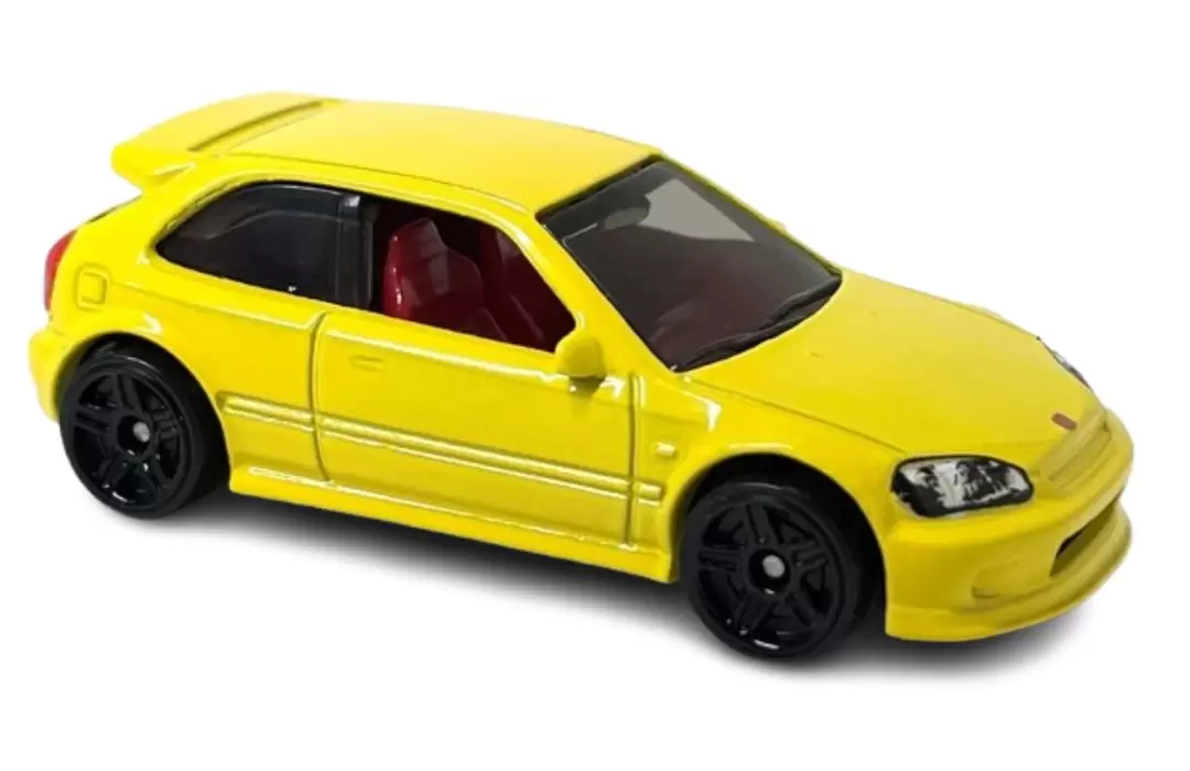 Foto da miniatura Hot Wheels 99 Honda Civic Type R (EK9) na cor Amarelo