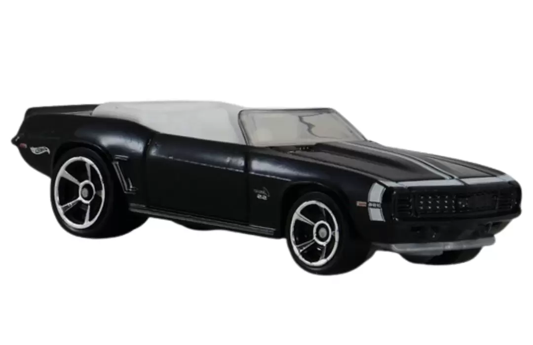 Foto da miniatura Hot Wheels 69 Camaro Convertible na cor Preto