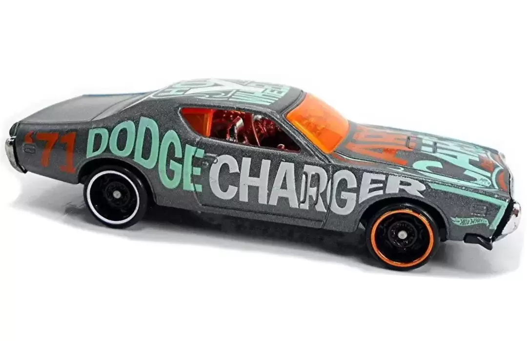 Foto da miniatura Hot Wheels 71 Dodge Charger na cor Cinza