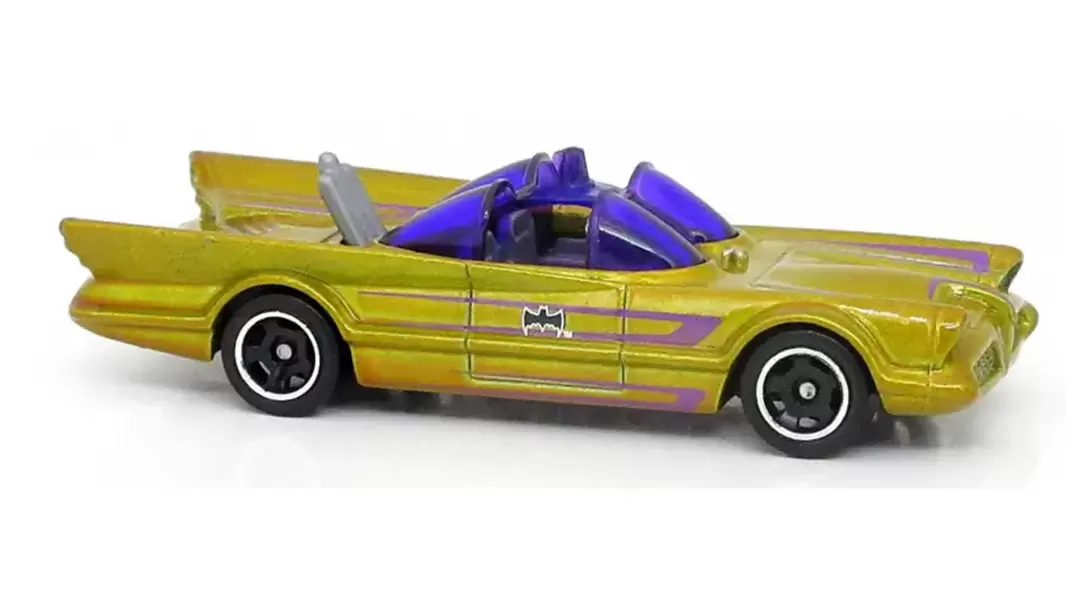 Foto da miniatura Hot Wheels 1966 TV Series Batmobile na cor Dourado
