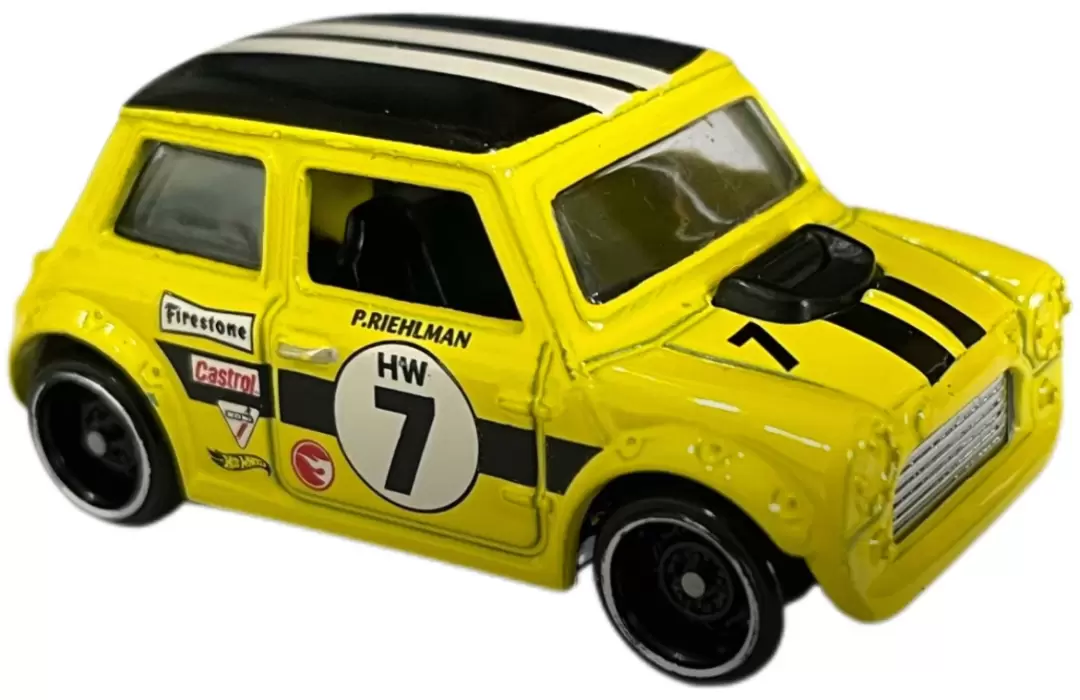 Foto da miniatura Hot Wheels Morris Mini (TH) na cor Amarelo