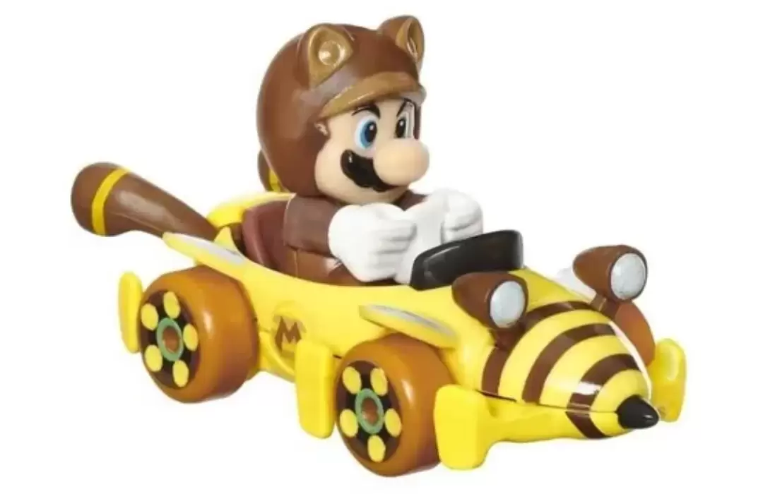 Foto da miniatura Hot Wheels Tanooki Mario Bumble V na cor Amarelo
