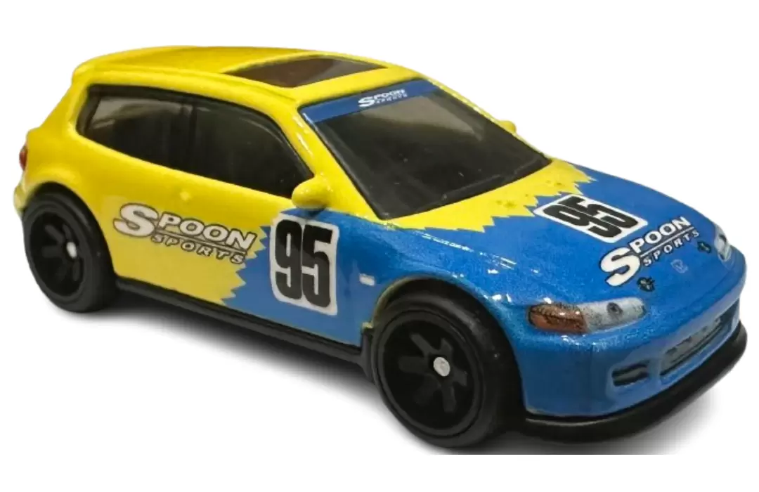 Foto da miniatura Hot Wheels Honda Civic EG na cor Amarelo