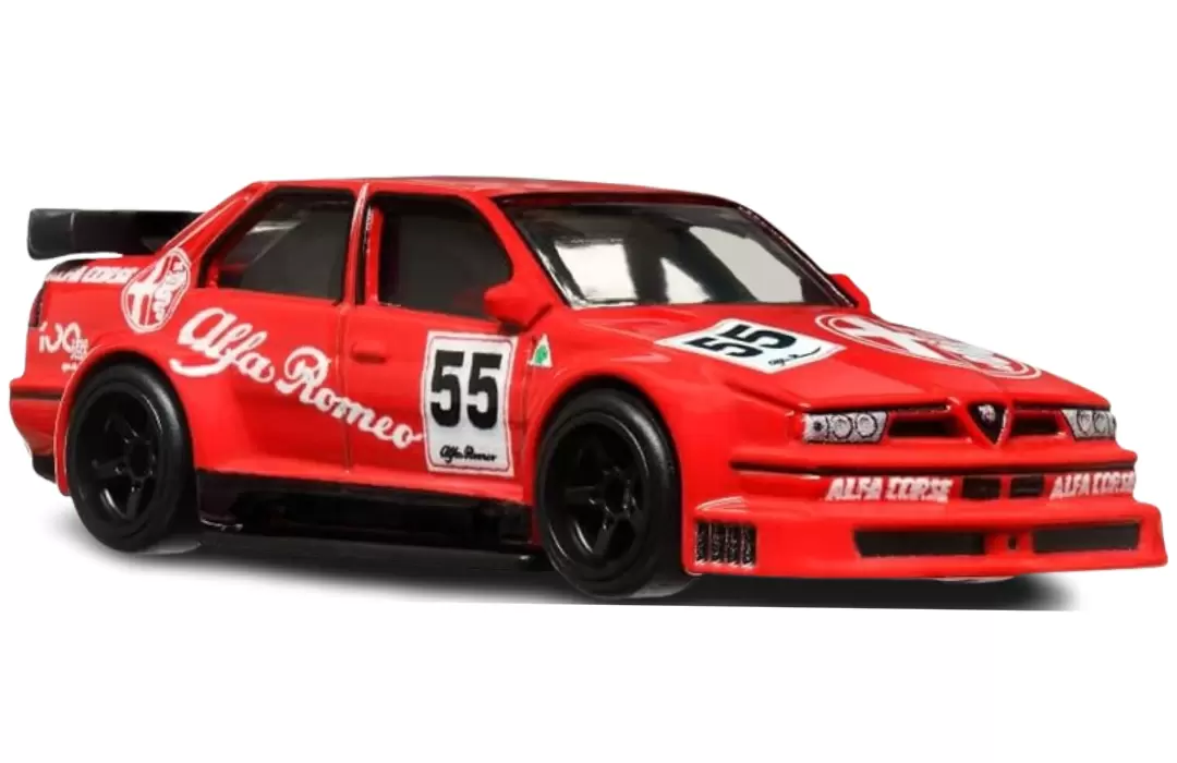 Foto da miniatura Hot Wheels Alfa Romeo 155 V6 Ti na cor Vermelho