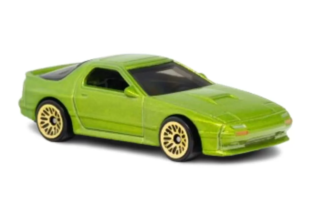 Foto da miniatura Hot Wheels 89 Mazda Savanna RX-7 FC3S na cor Verde