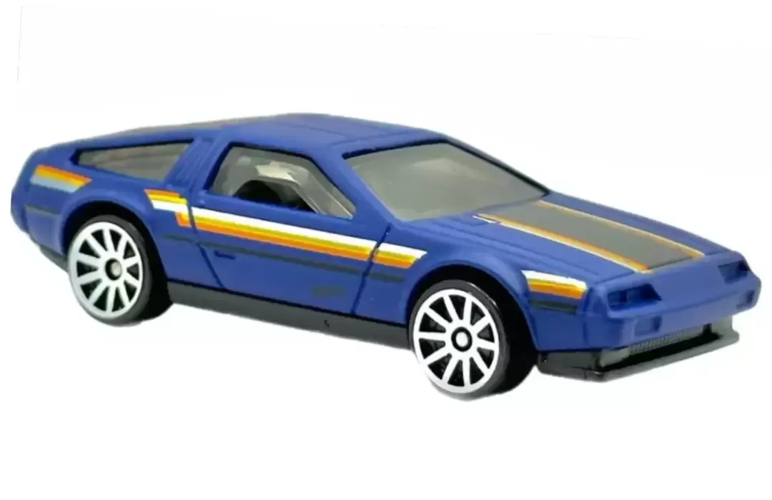 Foto da miniatura Hot Wheels DMC Delorean na cor Azul