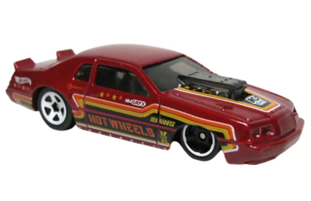 Foto da miniatura Hot Wheels 86 Ford Thunderbird Pro Stock na cor Vinho