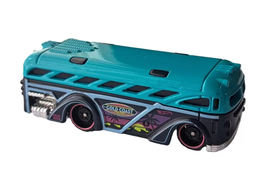 Foto da miniatura Hot Wheels Surfin' School Bus na cor Azul