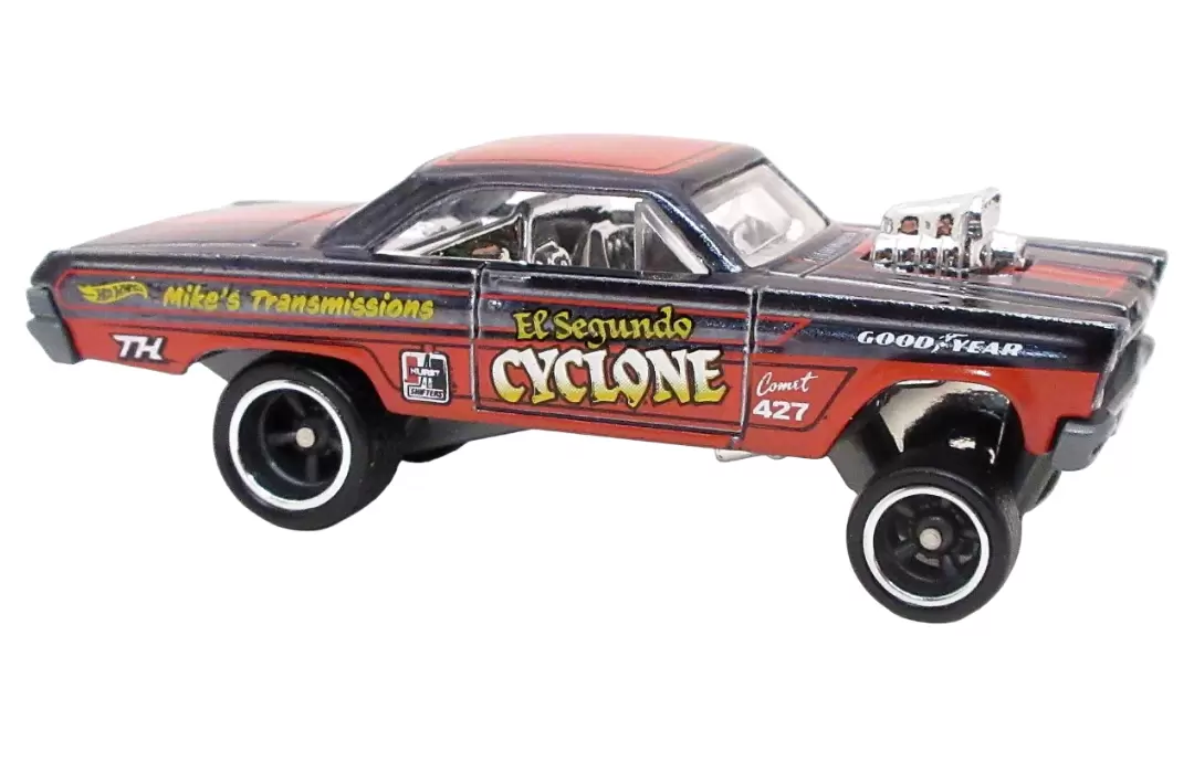 Foto da miniatura Hot Wheels 65 Mercury Comet Cyclone (STH) na cor Preto
