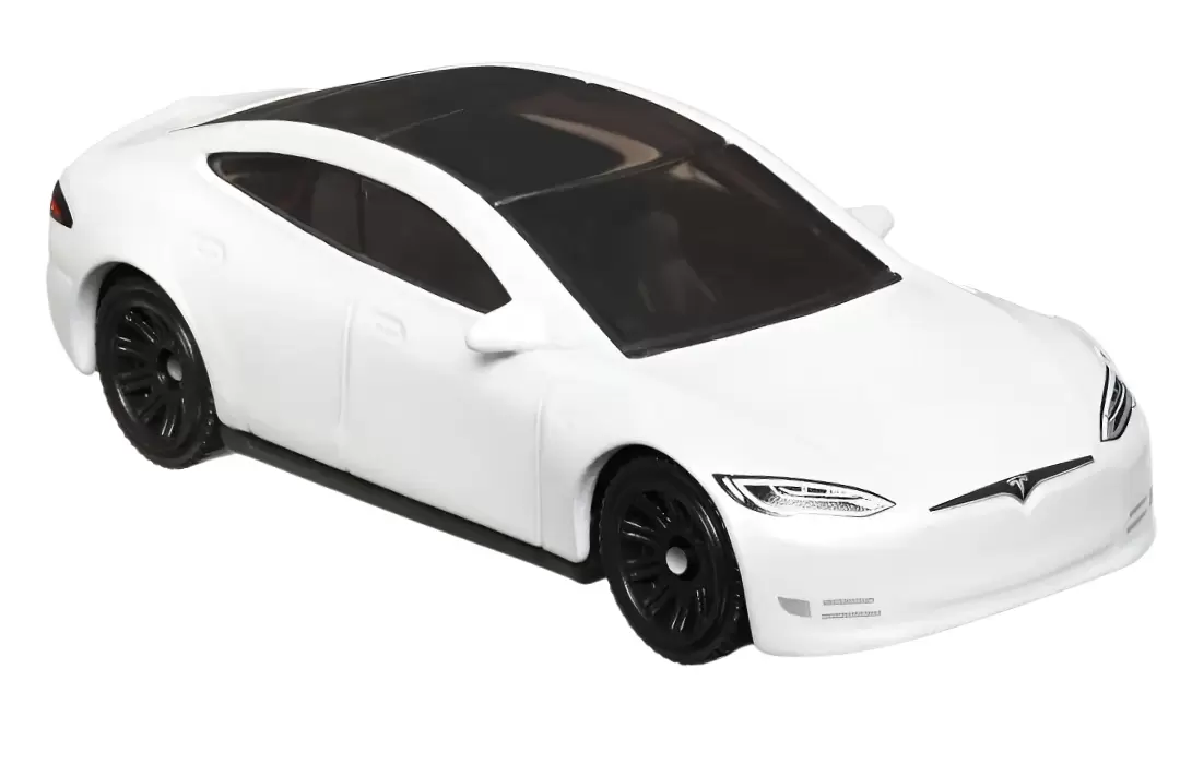 Foto da miniatura Matchbox Tesla Model S (2023) na cor Branco
